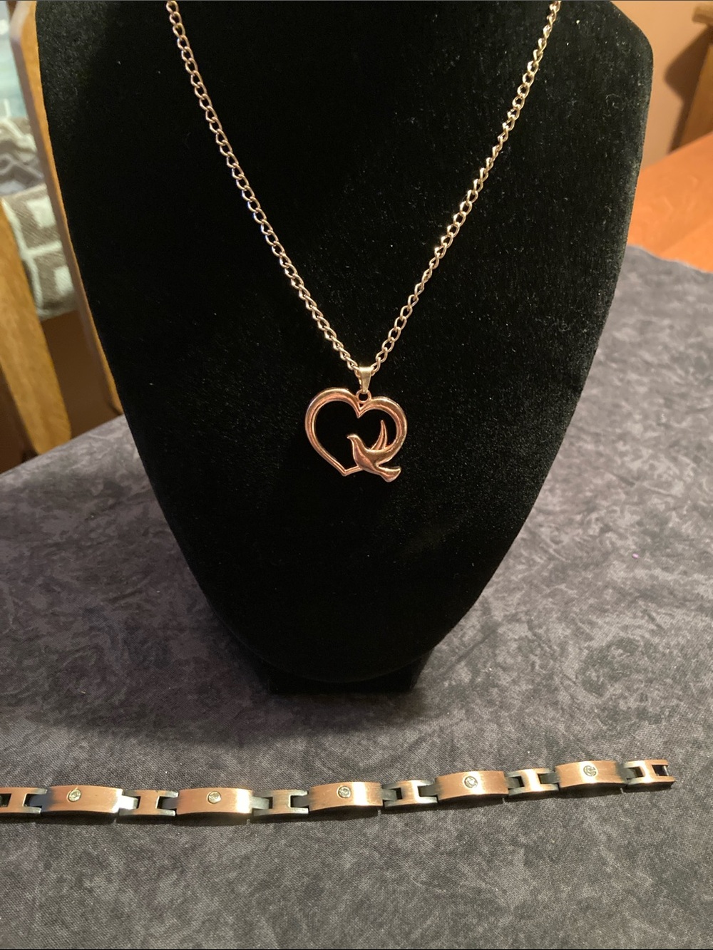 Coper Tone Necklace Bracelet Jewelry Bundle